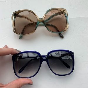 Anne Klein Vintage blue sunglasses.
